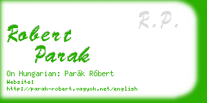 robert parak business card